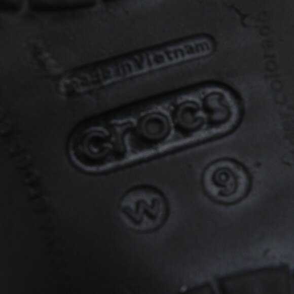 Crocs Kadee Black Ballet Flats Slip-On Round Toe Lightweight Rubber Women's Sz 9 - Picture 9 of 10